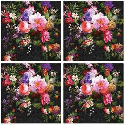 Servietten Blumen, 3-lagig ca. 33cm , Blumenstrauß Rosen - Roses on Velvet - Motivservietten - Serviette Servietten Blumen, 3-lagig ca. 33cm , Blumenstrauß Rosen - Roses on Velvet - Motivservietten - Serviette