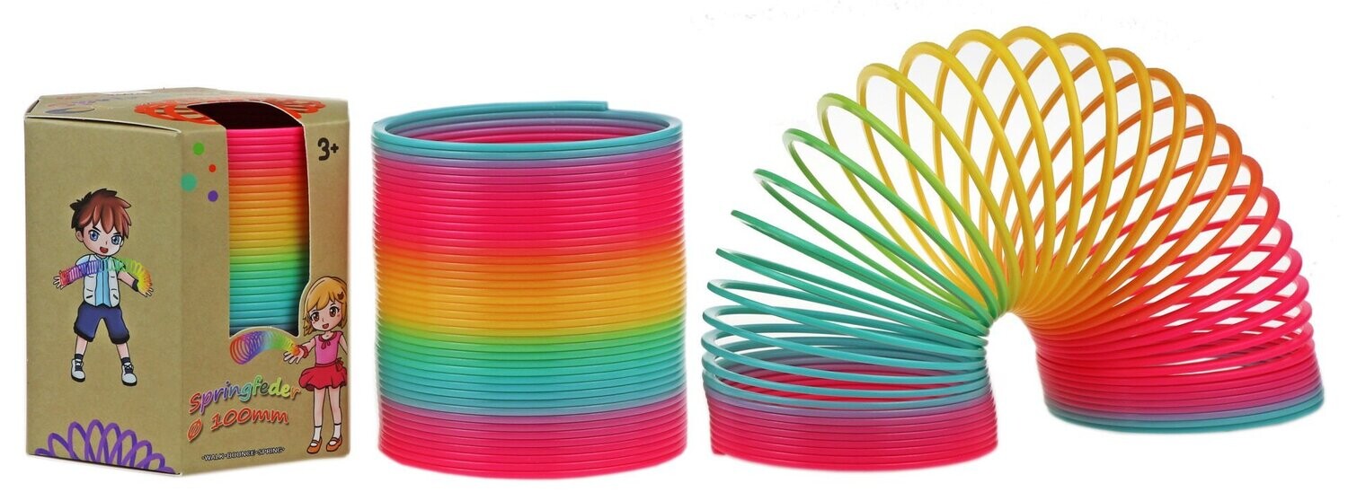 Fun Trading Regenbogenspirale XXL Spirale  ca. Ø 10 cm , Federspirale Kultspielzeug , Treppenläufer - Springfeder