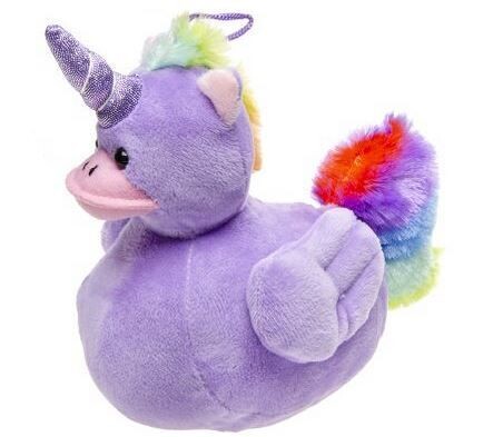 Plüsch Ente,  Einhorn,  Enten ca. 20 cm - Plüsch Uniduckz,  Regenbogen, Stofftier 1 Stück, LG Design