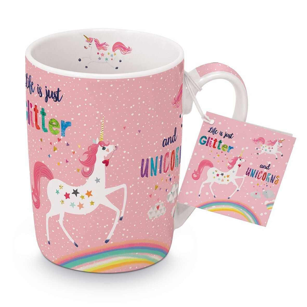 Porzellan Einhorn -Tasse - Becher Glitter & Unicorns, Kaffee-Tasse & Tee