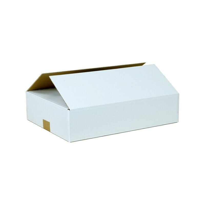 Faltkarton, 400 x 300 x 100 mm (Außenmaße) 1-wellig weiß