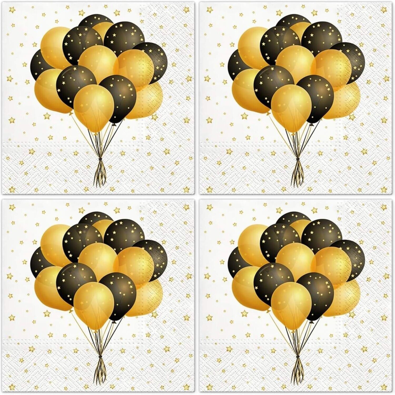 Servietten Geburtstag, Kinder, Luftballons 33x33cm 3-lagig, Fliegende Luftballon, Party Geburtstag- Jubiläum als Tischdeko - Motivservietten