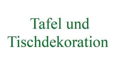 Tafel und Tischdekoration