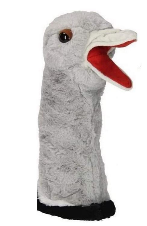 Handpuppe Vogelstrauß ca. 40 cm lang​, Plüsch-Tier- Handpuppen -Zoo- Afrika Motive , Vogel Stofftier, 1 Stück