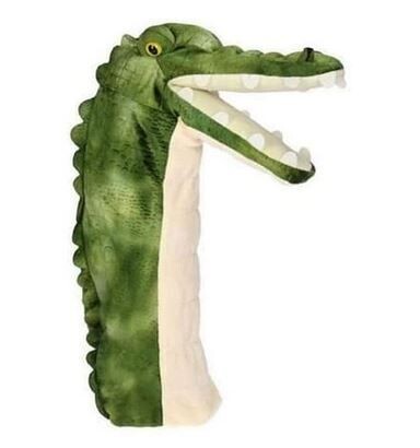 Handpuppe Krokodil ca. 40 cm lang​, Plüsch-Tier- Handpuppen -Zoo- Afrika Motive , Krokodile Stofftier, 1 Stück