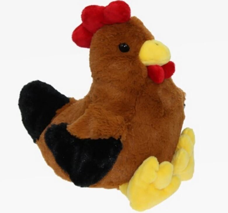 Cornelißen Huhn Plüsch sitzend ca. 25 cm x 16 cm x 25 cm naTierliche Geschenke Bauernhof , Kuscheltier Hahn - Kücken - Vogel , Plüschtier -  Stofftier
