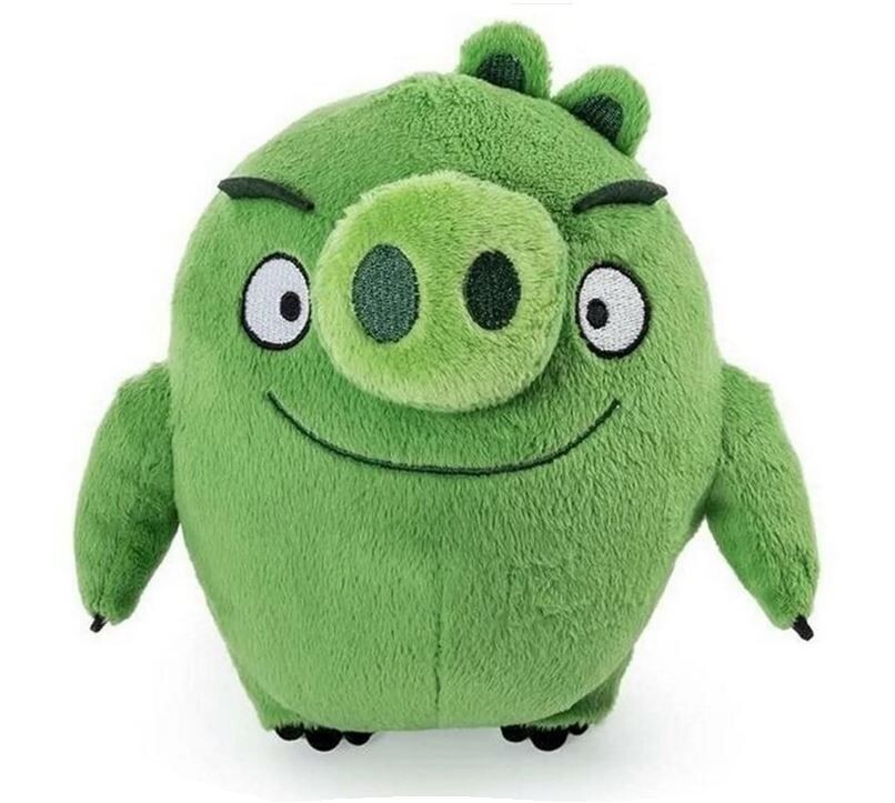 Plüsch Angry Birds Schwein Leonard ca 25 x 20 x 14 cm grün - Plüschfigur  - Kuscheltier - Stofftier