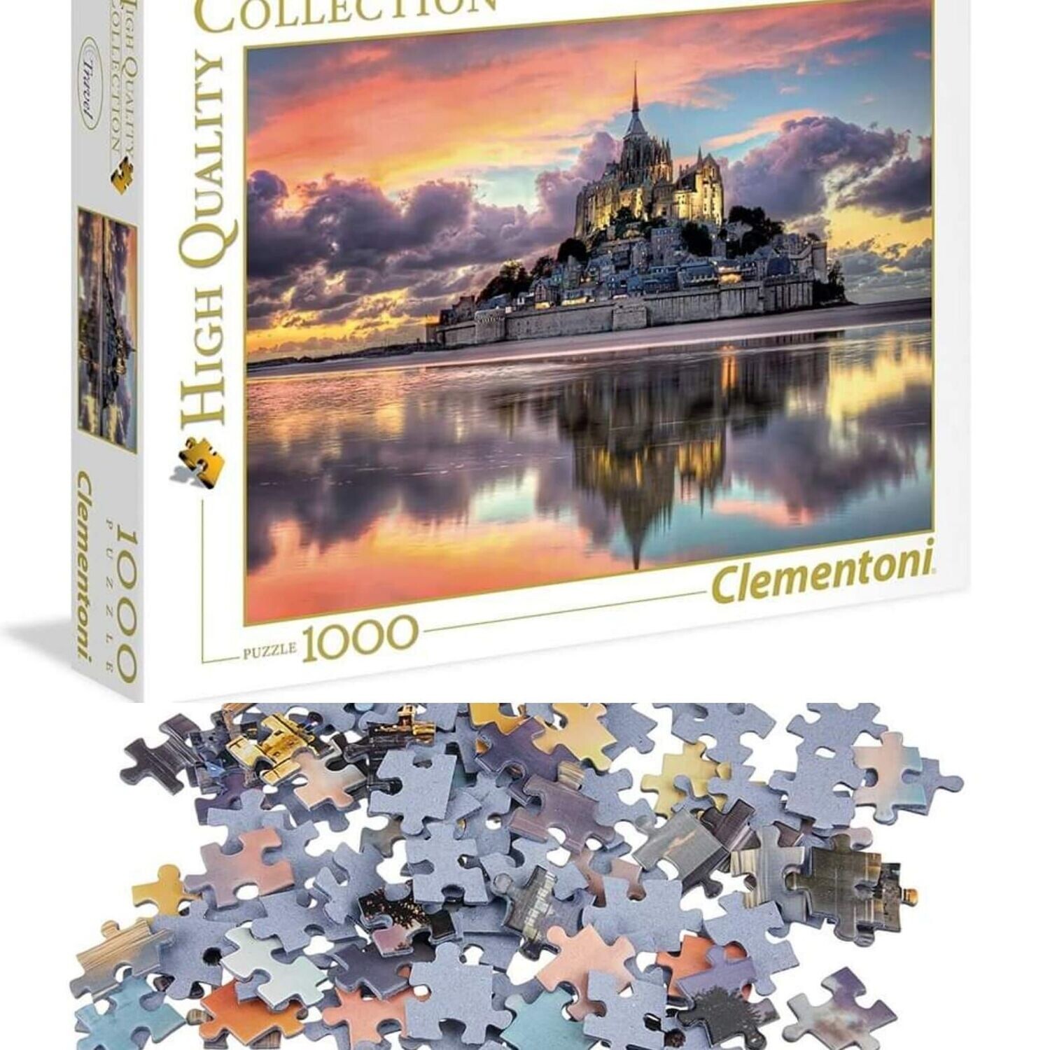 Mont Saint Michel Puzzle 1000 Teile -Clementoni Heiliger Michel Puzzel, 1000-teiliges