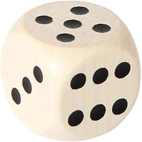 Holzwürfel Würfel - Augenwürfel 20 mm, Holz, natur 6-seitiger Standardwürfel 3er-Set Ersatz Würfel für Spiele oder zum Basteln