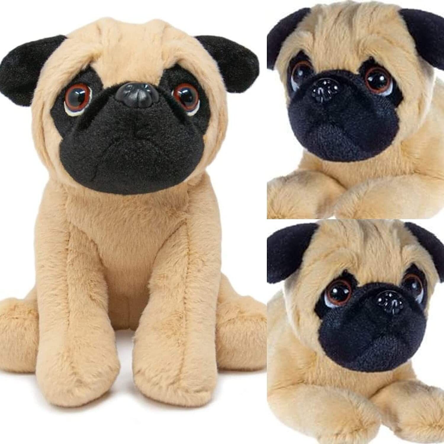 Plüsch Mops Plüschhund ca. 20 cm Kuscheltier, Plüstier Hund, Stofftier Welpe, Landahl