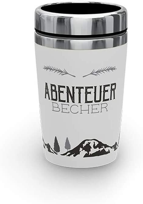 Abenteuer Becher ca. 240 ml - La Vida Zeit für Dich - Thermobecher to go - Spülmaschinenfest