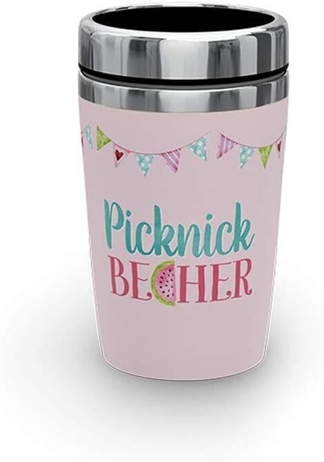 Picknick Becher ca 240 ml - La Vida Zeit für Dich - Thermobecher to go - Spülmaschinenfest