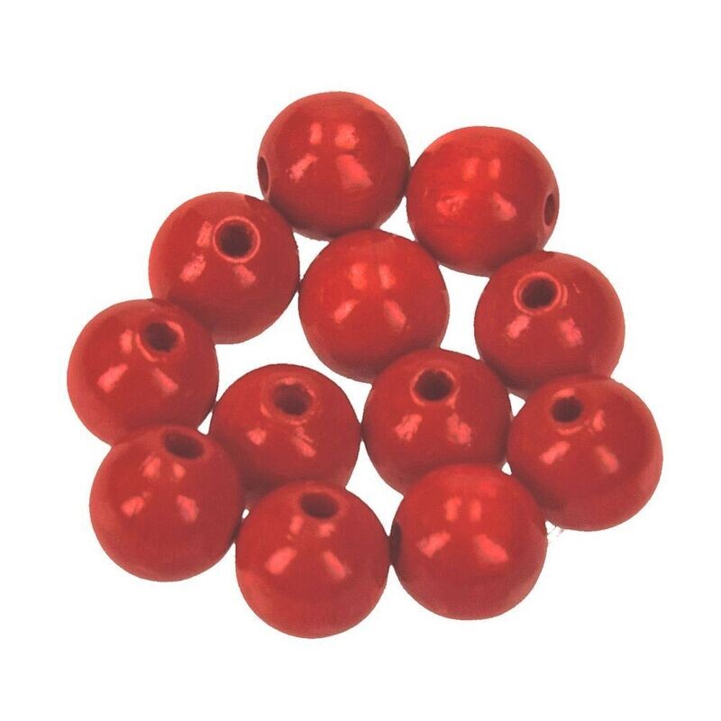 Holzperlen dunkelrot ca. 12 mm, Bohr ø 3,0 mm - 1 Packung (enthält 30 Stk) Holz - Holzperlen lackiert - Bastelartikel Efco Holzperlen dunkelrot ca. 12 mm, Bohr ø 3,0 mm - 1 Packung (enthält 30 Stk) Holz - Holzperlen lackiert - Bastelartikel Efco