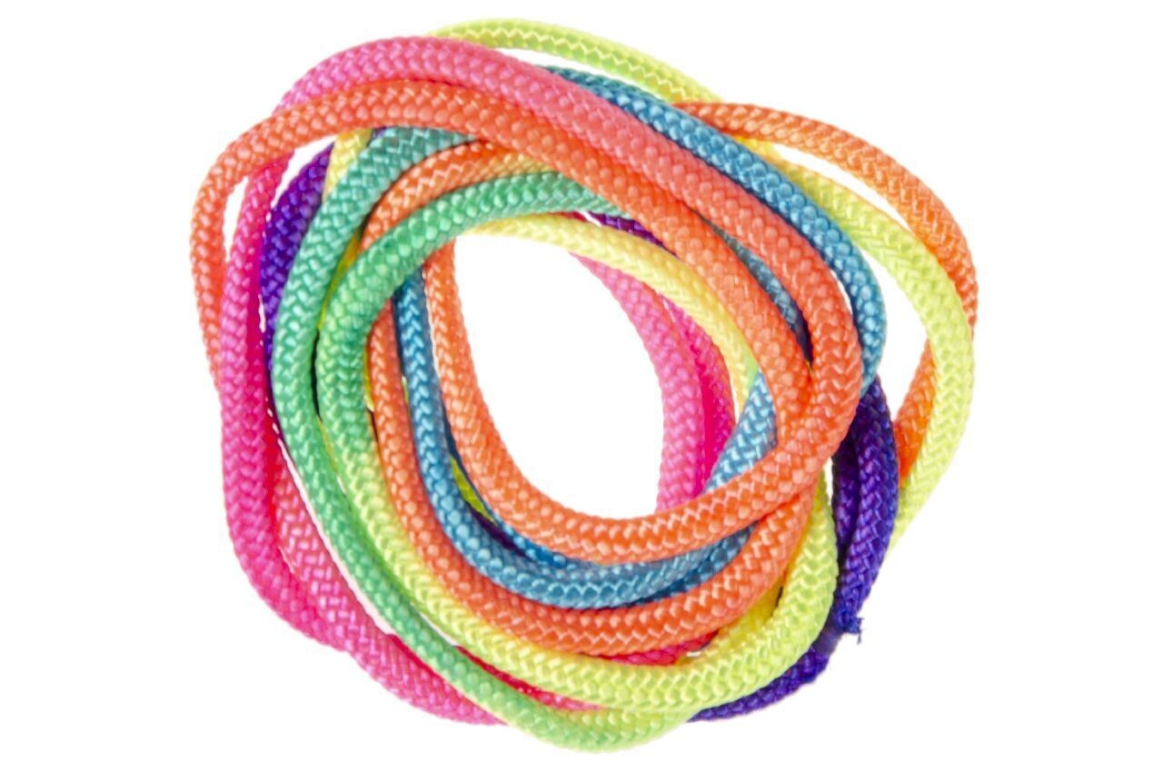 FINGERTWIST ca. 81 cm - Regenbogen -Fingerspiel Mitgebsel  Rainbow Rope - Fingerspielzeug Schnurspiel - Fadenspiel Seilpuzzle Knoten Basteln,  LG Design