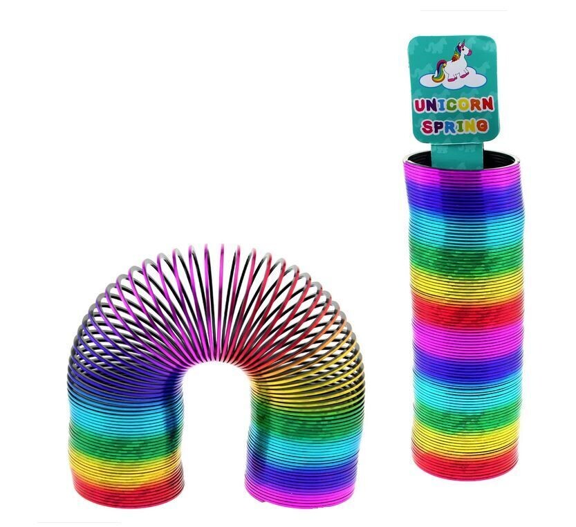 Regenbogenspirale Einhorn  -Treppenläufer Spirale ca.15x5cmx 5cm  Metallic Glitzer als Mitgebsel oder Spielen, LG Design