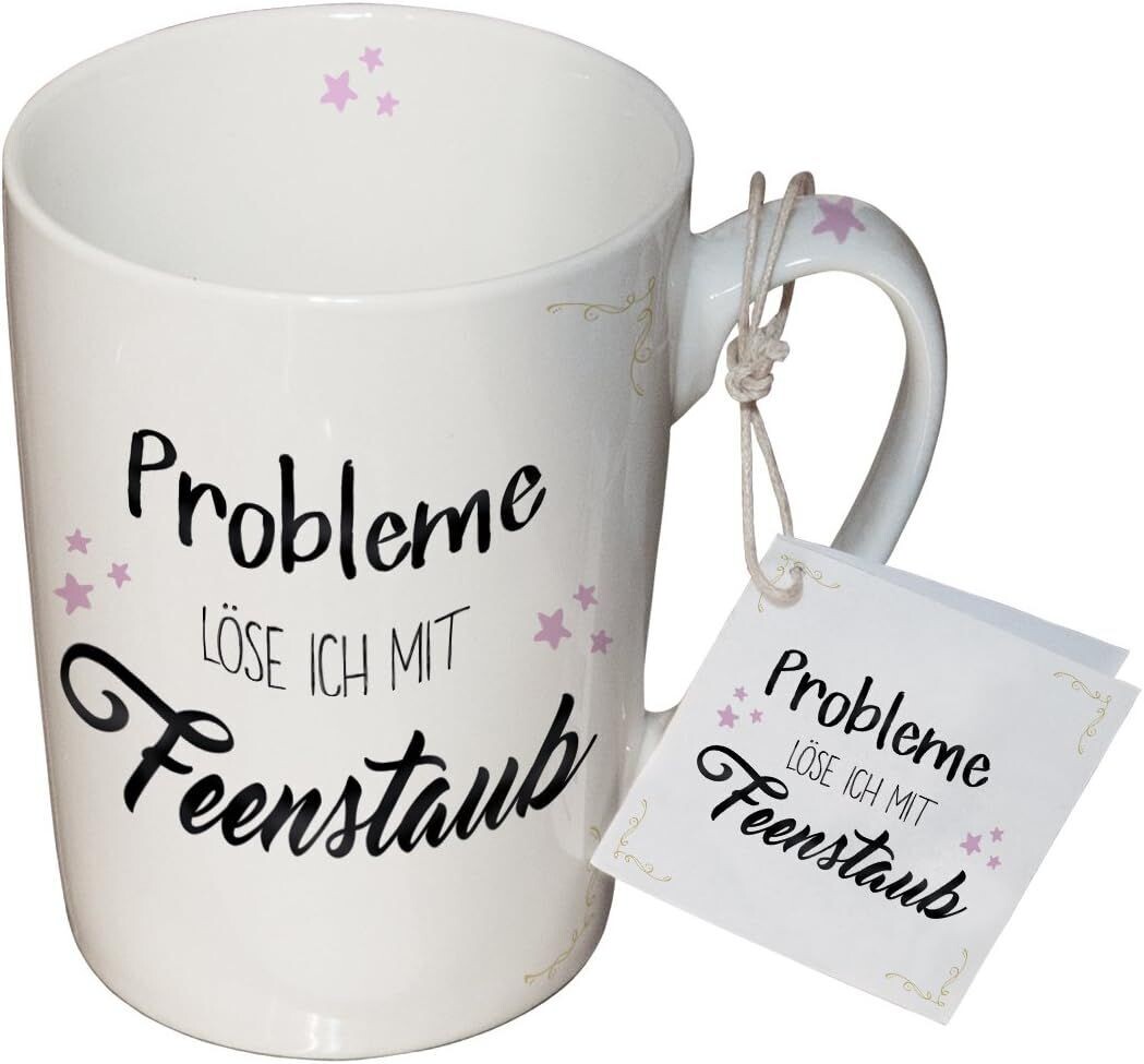 PPD  Becher Feenstaub Porzellan-Tasse -Feen Staub, Kaffee-Tasse & Tee, Fassungsvermögen ca 250 ml,  1 Stück