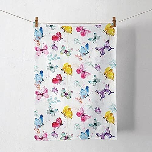 Ambiente Geschirrtuch Schmetterling ca. 50x70cm - 100% Baumwolle Butterfly Collection Kitchen Towel