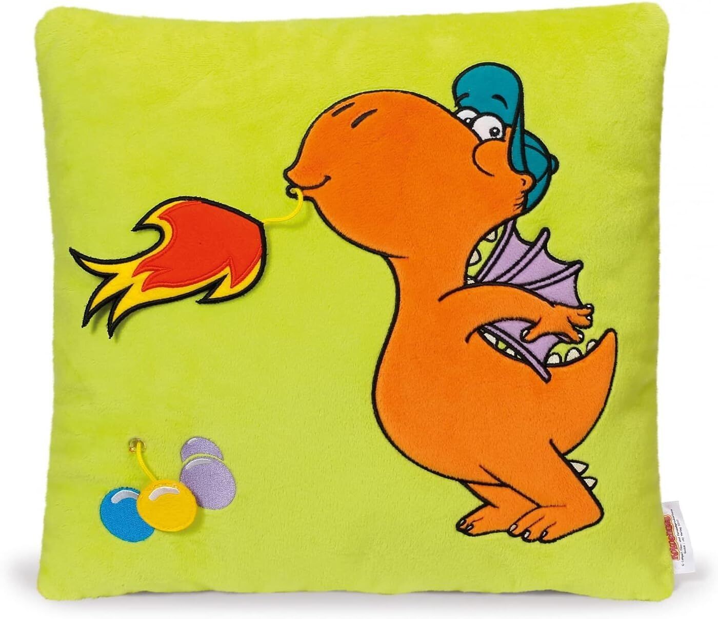 Kuschelkissen NICI - Der kleine Drache Kokosnuss Kissen  ca.  35x35cm - Plüschkissen - waschbar bei 30° Grad