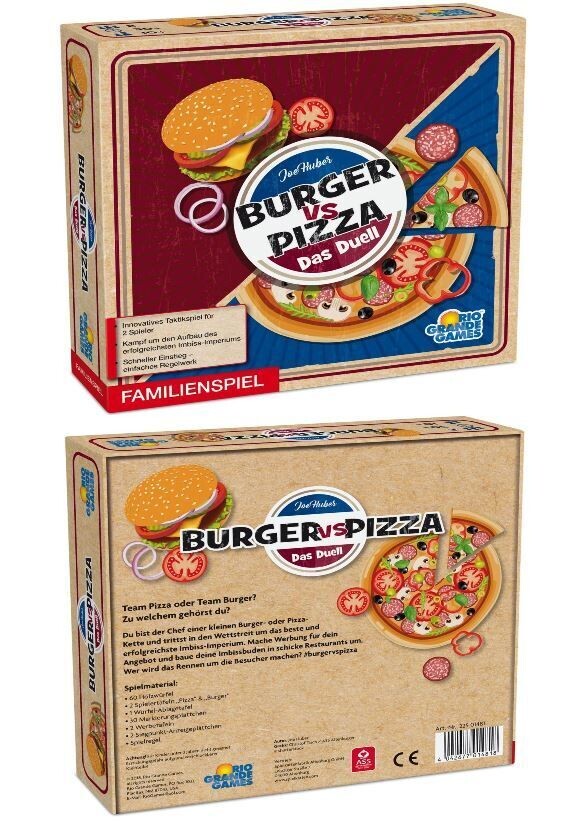 Rio Grande Games 1481 - Burger vs. Pizza Spiel  - Brettspiele und Kartenspiele - Familienspiel
