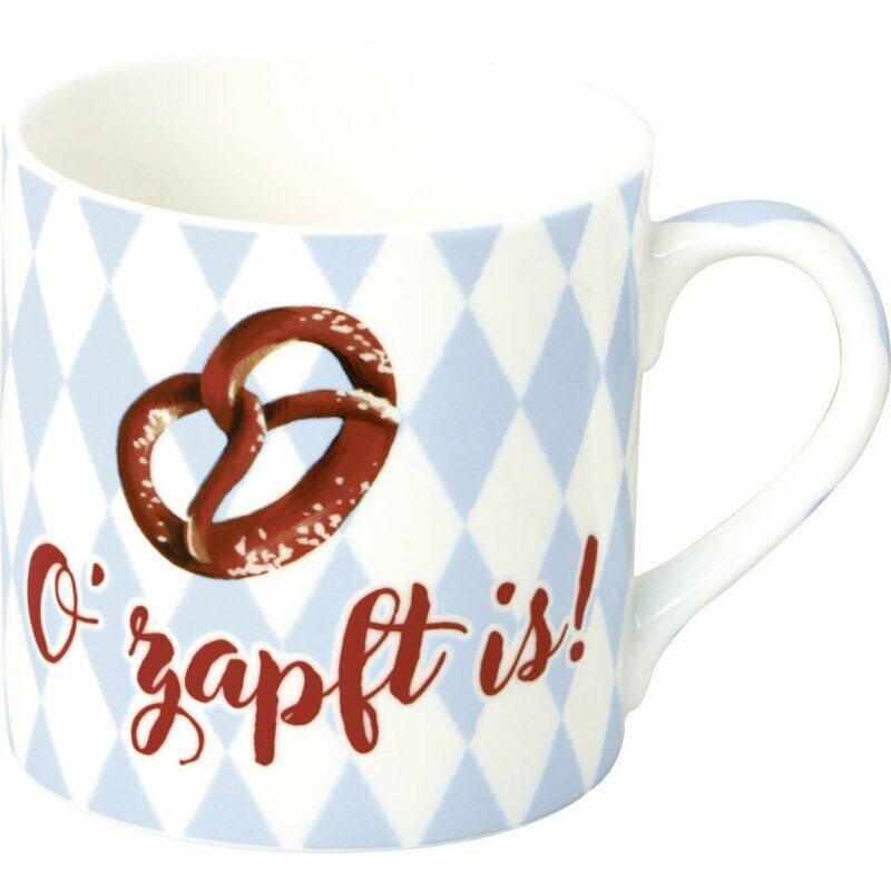 Becher IHR  - O' ZAPFT IS - Durchmesser ca. 8,5 cm, Höhe 8,5 cm -  Porzellan Tasse ca. 375 Milliliter Bone China Mug