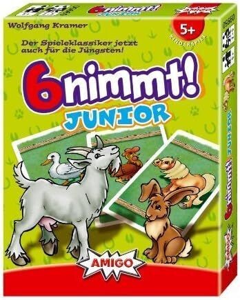 Amigo Spiele 9950 - 6 nimmt! Junior Spiel - Kartenspiel- Kinderspiel ab 5 Jahre Alt - Reisespiele - Familien Spiel