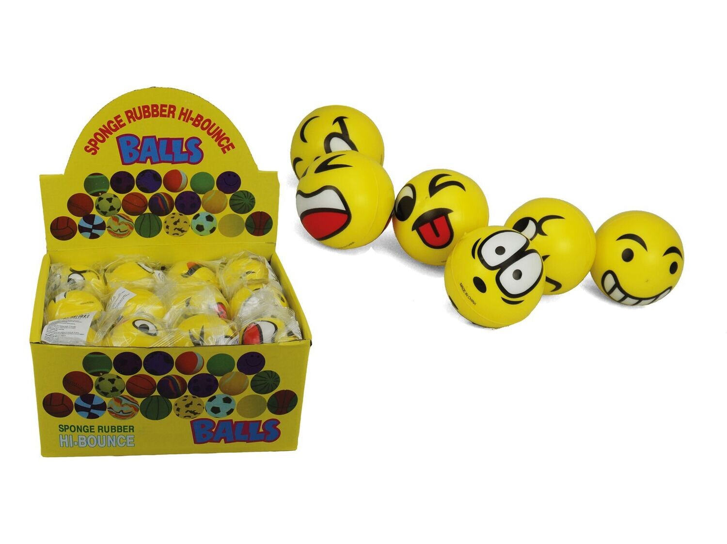 Emotion - Smile - Grimassen Schaumstoff Knautschball Anti Stressball ca. ∅ 6.3 cm