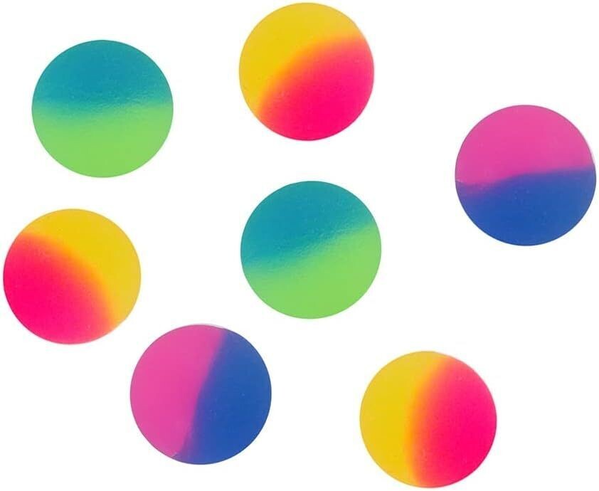 Flummis ca. 2,3 cm - Dopsball Gummiball Hüpfball Springball - Mitgebsel Neon Bunt Frosted Flummi