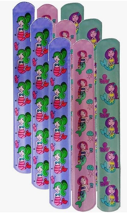 Meerjungfrau Klatscharmband ca.  22 X 3 cm - Schnapparmband Mermaid Armband sortiert - Partyartikel Mitgebsel Tombola Geburtstag Party, , LG Design