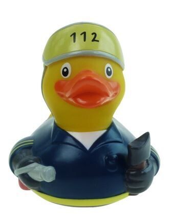 Feuerwehr Ente Badeente - Feuerwehrmann - Badeenten Leo Löscher -  ideal als Mitgebsel, Geschenk, Giveaways, Kollektion