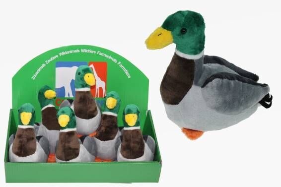Stofftier Wildente Ente Erpel 22cm, - Plüschtier / Kuscheltiere Vogel Plüsch - Tierliche Geschenke
