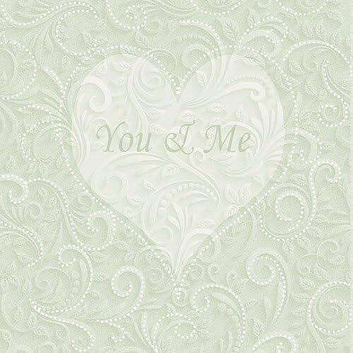 Servietten Hochzeit - YOU & ME ca 33x33cm 3-lagig,  Valentinstag serviette Lunch Papier als Tischdeko - Decoupage - Serviettentechnik, Ambiente