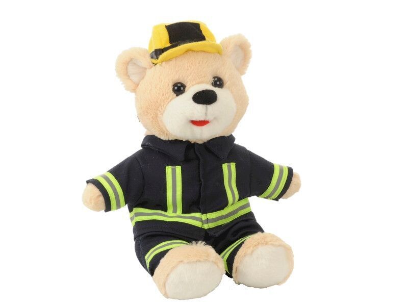 Feuerwehr Bär Plüsch ca. ca. 27 x 17 x 16 cm - Euro Souvenirs Kuscheltier -Stofftier - Berufe Teddy bear