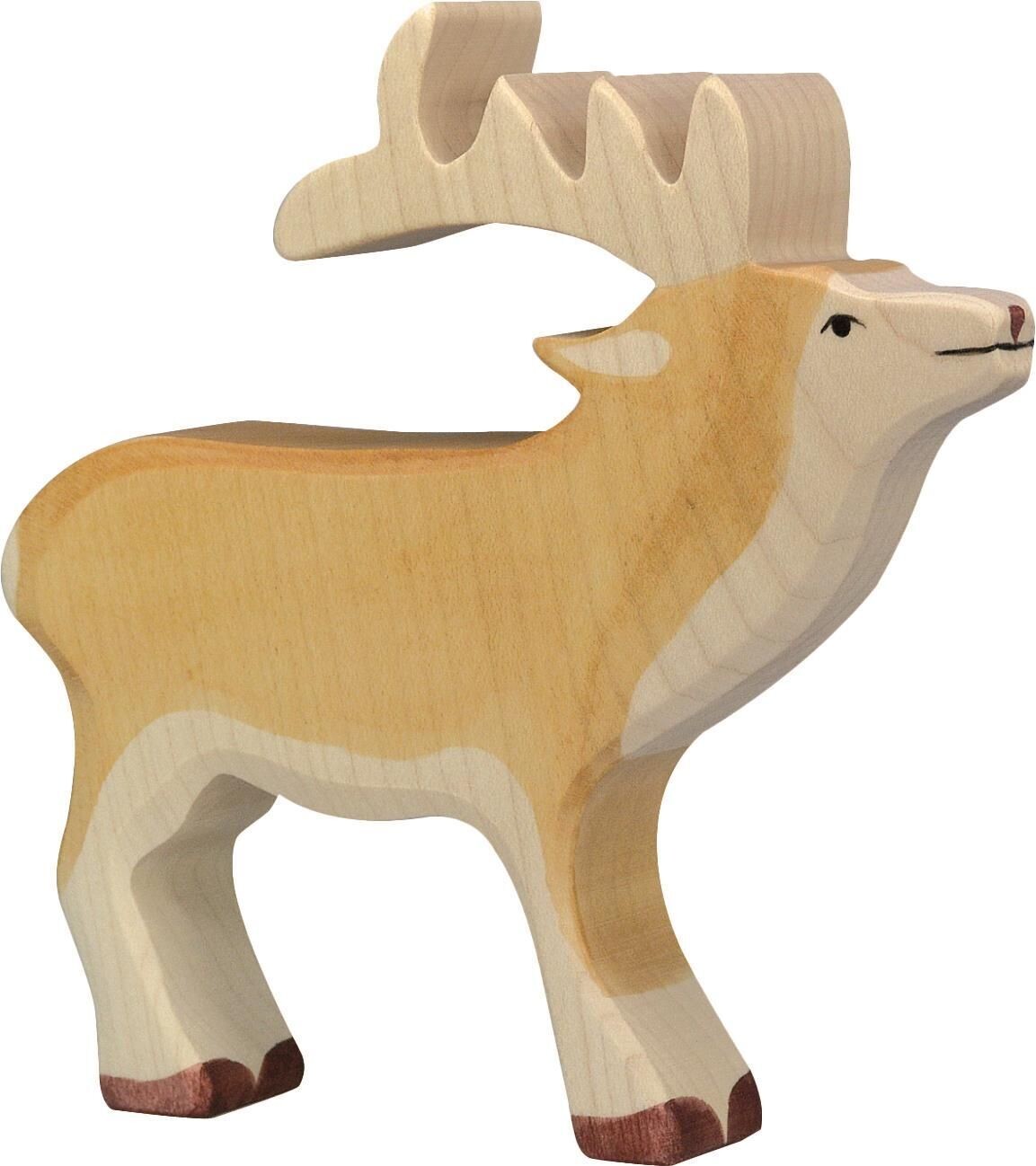 Holztiger 80088 Hirsch, hellbraun, 1-Stück