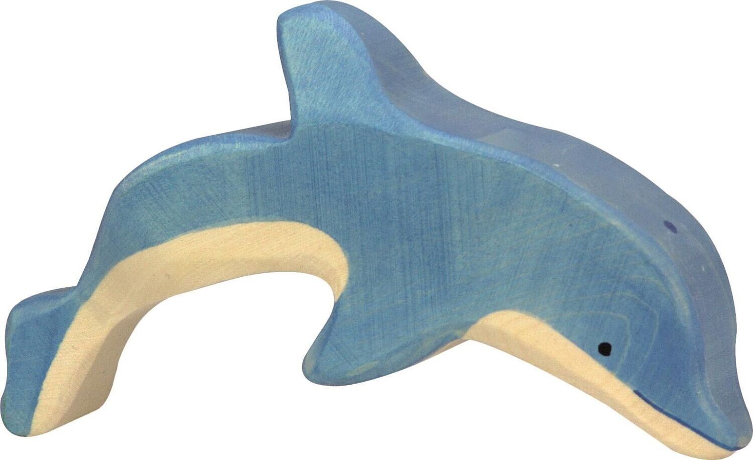 Holztiger 80198 Delfin, springend, blau, Material: Holz Artikelmaß: 16,5 x 2,8 x 9 cm