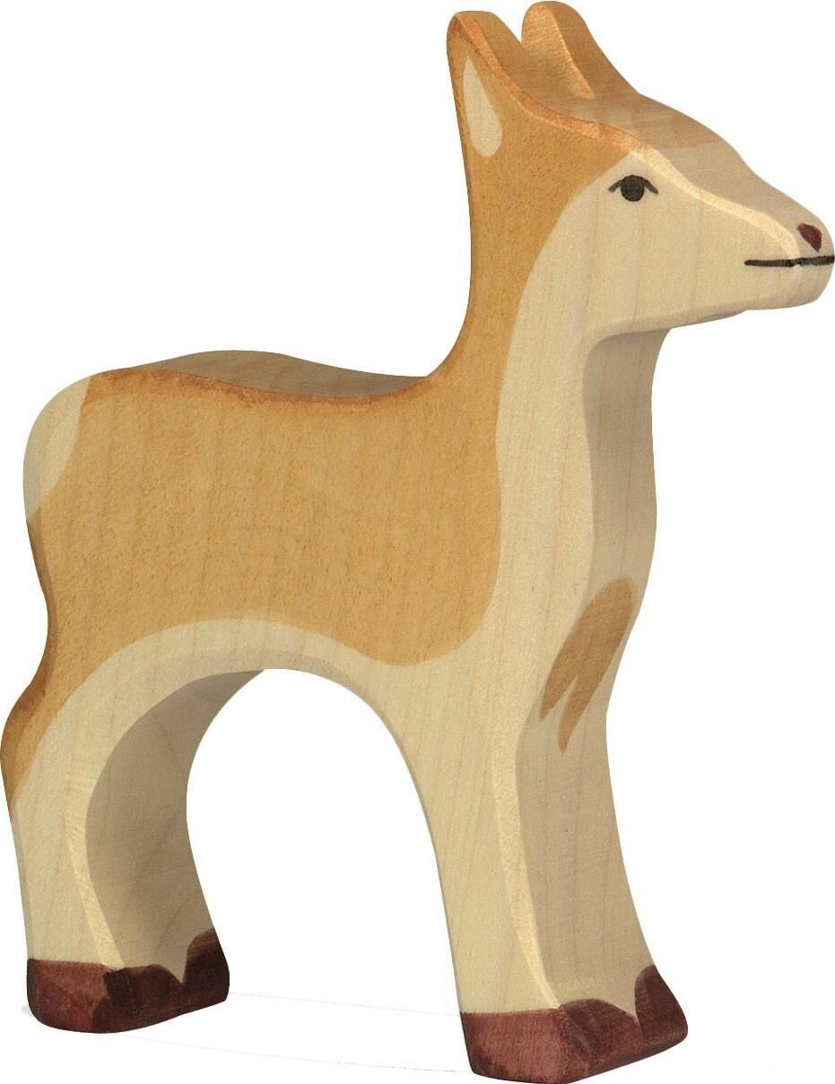 Holztiger 80090 Reh, hellbraun, Material: Holz,  Artikelmaß: 10,5 x 2,3 x 12 cm
