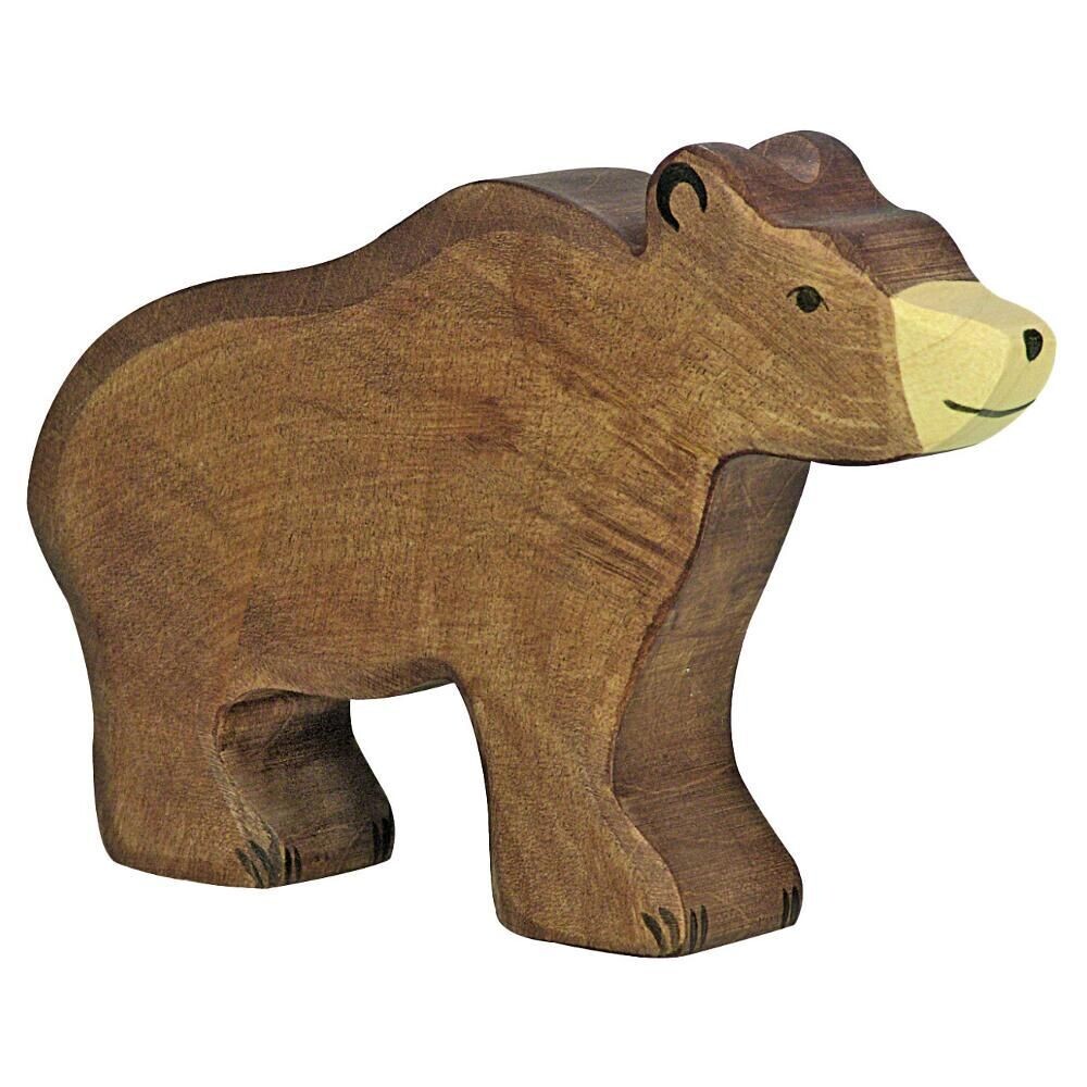Holztiger 80183 Braunbär, braun, Material: Holz Artikelmaß: 14,5 x 2,7 x 9,6 cm