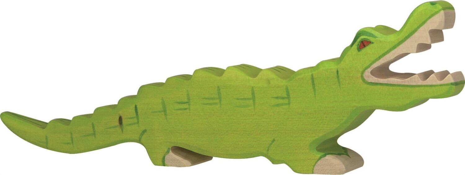 Holztiger 80174 Krokodil, grün, Material: Holz Artikelmaß: 25 x 2,8 x 8 cm
