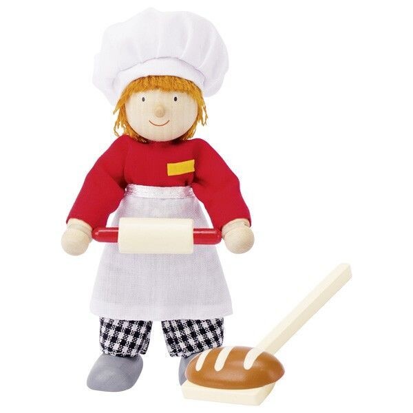 goki 51608 Biegepuppe Bäcker, 1 Stück