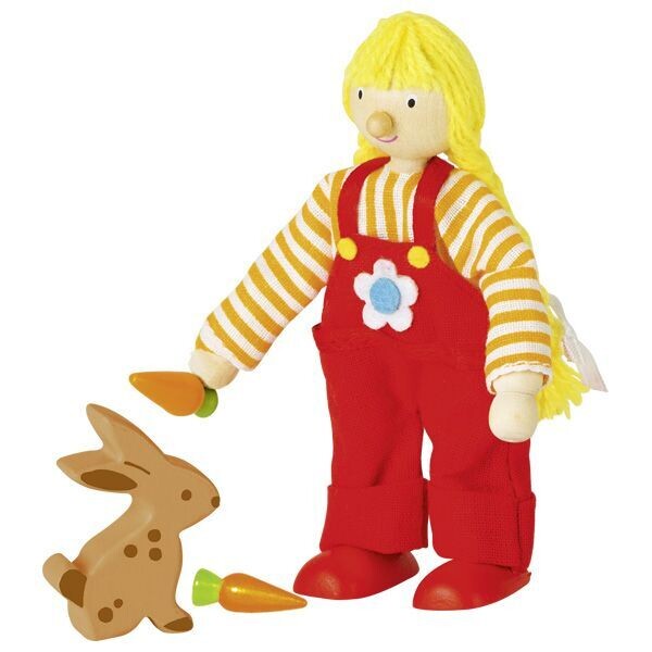 goki 51632 Biegepuppe Bauernmädchen, 1 Stück