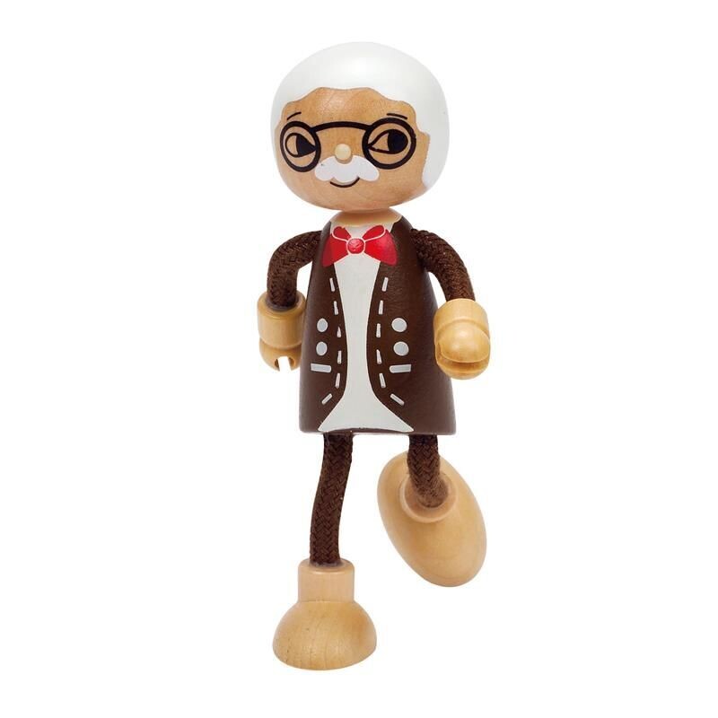 Hape Happy Family Biegepuppe Opa, E3503, 1-stück
