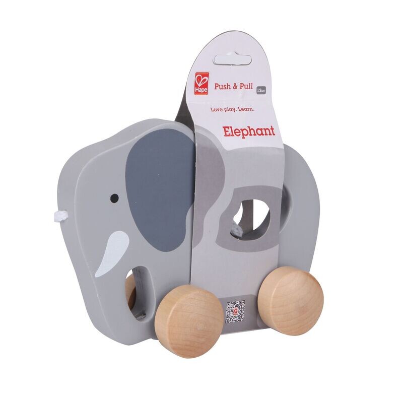 Hape Nachzieh-Elefant aus Holz, Schiebe- und Ziehspielzeug, aus Holz Nachziehtier , 1 Stück Hape Nachzieh-Elefant aus Holz, Schiebe- und Ziehspielzeug, aus Holz Nachziehtier , 1 Stück