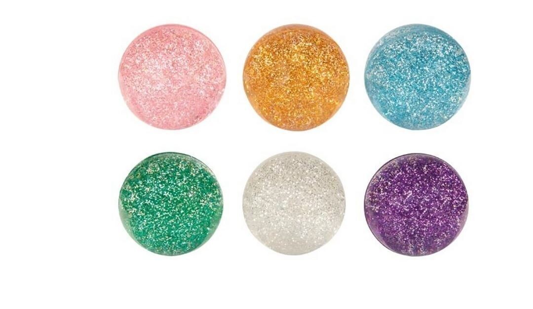 Goki 16087 - Flummy Glitzer Ø 49 mm, 1 Stück