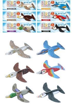 Styroporflieger Vogelgleiter ca 16 cm,  1 Packung ( enhält 1 stück sortiert)