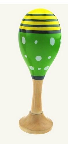 Inware Musik Rasseln  aus Holz, Maracas, Rassel, mit Fuß ca. 13 cm, 1 Stück