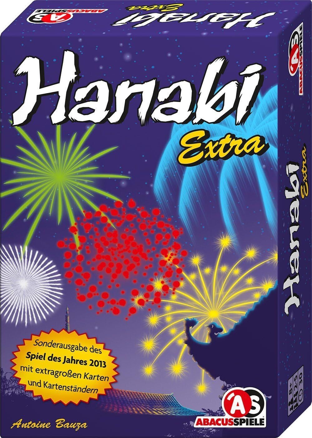 Hanabi Extra, inklusive Kartenhalter und großer Karten, Kartenspiel, 1 Stück ABACUSSPIELE 04135 -