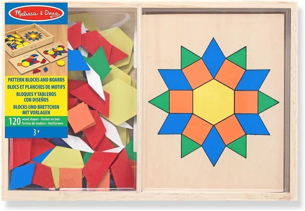 Melissa and Doug Blocks Und Brettchen mit Vorlagen -Lernspielzeug