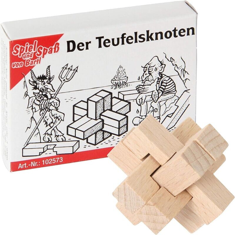 Mini-Holz-Puzzle Der Teufelsknoten aus 6 kleinen Holzteilen , Logisches Denken- Knobel-Spiele -Geschenke -Geburtstag, 1 Stück Mini-Holz-Puzzle Der Teufelsknoten aus 6 kleinen Holzteilen , Logisches Denken- Knobel-Spiele -Geschenke -Geburtstag, 1 Stück