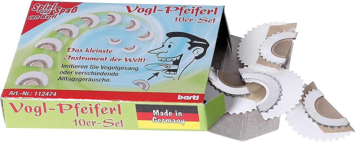 Vogl - Pfeiferl, Vogelfpeifen Nostalgisches Instrument (10er Set) Bartl  Achtung! Kein Spielzeug!