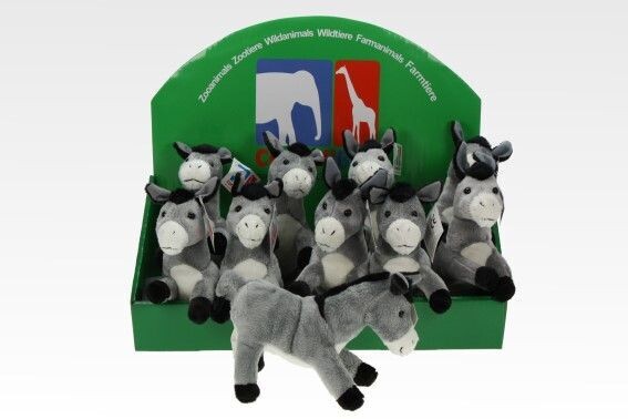 Plüsch Esel grau  ca. 23 cm, - naTierliche Geschenke , Kuscheltier , Plüschtier - Stofftier -1 Stück