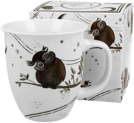 Duo Classic Kollektion CHARMING OWLS Eule Becher Porzellan im Geschenkbox, Becher, Kaffee- und Teebecher, 1 Stück